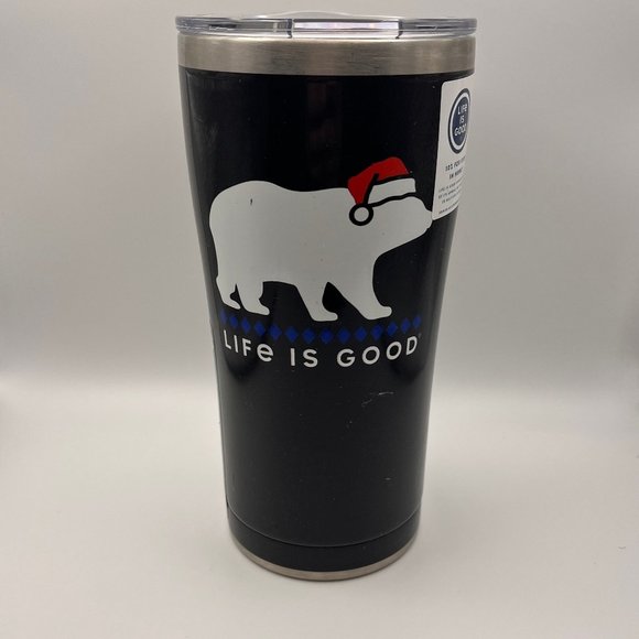 #24 Polar Bear Life Is Good 20oz Metal Tumbler - Picture 1 of 1